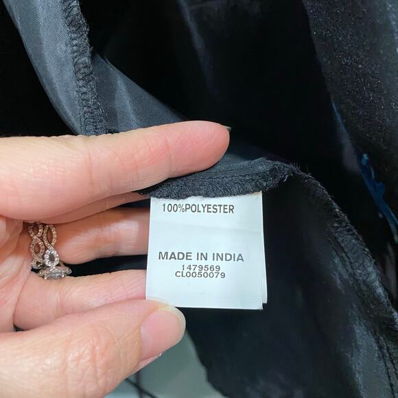 eShakti Women's Allover Floral Short Sleeve Hi-Low Maxi Gown Size 1X - 16W - Picture 6 of 8